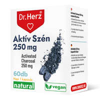 DR Herz Aktív Szén 250 mg 60 db kapszula doboz
