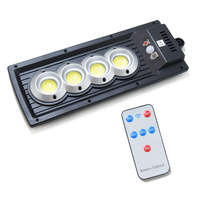  Napelemes kültéri LED lámpa, mozgásérzékelővel - 4 x extra erős COB LED / távirányítóval vezérelhető, 34 x 13 cm