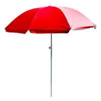 Dönthető, 180 cm-es napernyő állítható leszúró állvánnyal - piros