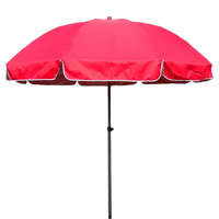  280 cm-es napernyő állítható állvánnyal - piros