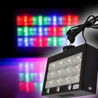  RGB LED stroboszkóp 12 leddel, hangvezérléses és automata mód / 60W