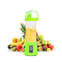  Juice hordozható turmixgép / USB-s smoothie készítő, 380 ml - zöld