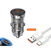  Gyors töltő USB/USB-C + Kábel USB/TIPE-C - 6A 20W 12-24V