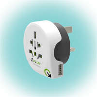 Q2POWER Q2 Power Q2WUK-USB Világ - Egyesült Királyság USB utazó adapter