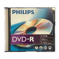 PHILIPS Philips DVD-R 4,7 GB 16x slim tokos DVD lemez