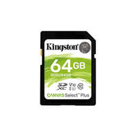 KINGSTON Kingston 64GB SD Canvas Select Plus (SDXC Class 10 UHS-I U1) (SDS2/64GB) memória kártya