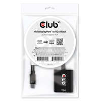 CLUB3D CLUB3D Mini Displayport - D-Sub fekete aktív adapter