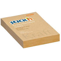 STICK N Stick&#039;N KraftNotes 76x51 mm 100 lap öntapadós natúr újrahasznosított jegyzettömb