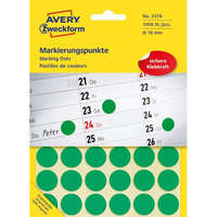 AVERY Avery 3376 18mm 1056db-os zöld jelölőpont
