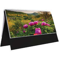KALENDART Kalendart 2024-es T054 Nemzeti park álló fekete asztali naptár