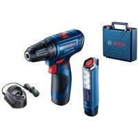 BOSCH Bosch 06019G8004 GSR 120-Li 12V 2x2,0Ah kofferben akkus fúró-csavarozó + GLI 12V-300 lámpa