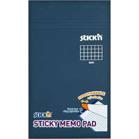 STICK N Stick&#039;N 190,5x114 mm 50 lap/tömb négyzetrácsos fehér öntapadó jegyzetfüzet
