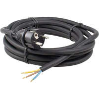 ANCO Anco 321660 H05RR-F 10A 250V 3x1.0 mm2, 5m fekete szerelhető gumi flexo kábel dugvillával