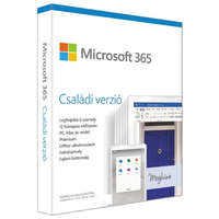 MICROSOFT Microsoft 365 Családi verzió P10 HUN 6 Felhasználó 1 év dobozos irodai programcsomag szoftver