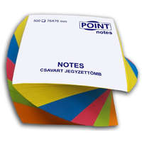 POINT Point 76x76 mm 500 lapos élénk színű csavart jegyzettömb