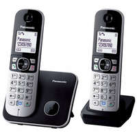 PANASONIC Panasonic KX-TG6812PDB DUO fehér háttérvil. kihangosítható hívóazonosítós fekete dect telefon
