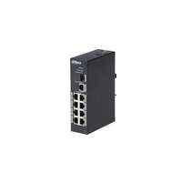 DAHUA Dahua switch - PFS3110-8T (8x 100Mbps + 1x 1Gbps + 1x SFP, L2; ipari kivitel; 12VDC)