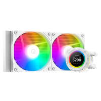 ID-COOLING ID-Cooling CPU Water Cooler - Space SL240 XE WHITE (25dB; max. 129,39 m3/h; 2x12cm, A-RGB LED, fehér)
