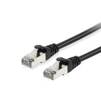 EQUIP Equip Kábel - 606101 (S/FTP patch kábel, CAT6A, LSOH, PoE/PoE+ támogatás, fekete, 0,25m)