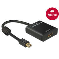 DELOCK Delock Átalakító - 62611 (Mini Displayport 1.2 -> HDMI, 4K@30Hz, 3D, DTS, aktív, fekete)