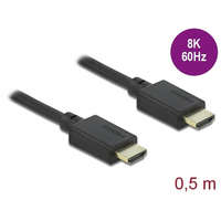 DELOCK Delock Kábel - 85386 (HDMI apa-apa, Ultra nagy sebességű HDMI kábel 48 Gbps, 8K 60 Hz, 0,5 m)