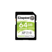 KINGSTON KINGSTON Memóriakártya SDXC 64GB Canvas Select Plus 100R C10 UHS-I U1 V10