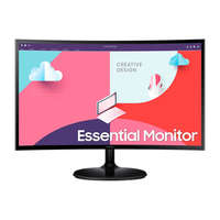 SMG MON SAMSUNG Ívelt VA monitor 24" S36C, 1920x1080, 16:9, 250cd/m2, 4ms, HDMI/VGA