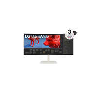 LG MON LG Ívelt IPS monitor 37.5" 38WR85QC-W, 3840x1600, 21:9, 450cd/m2, 1ms, 2xHDMI/DisplayPort/USB-C/USB, hangszóró
