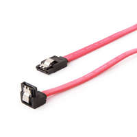 Gembird Gembird SATA3 30cm data cable with 90 degree bent connector metal clips Red