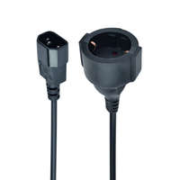 Gembird Gembird PC-SFC14M-01 Power adapter cord (C14 male to Schuko female) 0,15m Black