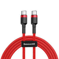 Baseus USB-C – USB-C PD Baseus Cafule PD 2.0 QC 3.0 kábel 60 W 1 m (piros)