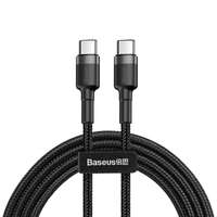 Baseus Baseus Cafule PD 2.0 USB-C – USB-C PD 2.0, QC 3.0 kábel, 60 W, 2 m (fekete-szürke)