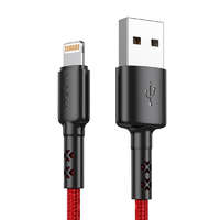 Vipfan USB és Lightning kábel Vipfan X02, 3A, 1.8m (piros)
