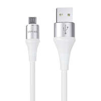 Vipfan USB és Micro USB kábel Vipfan Colorful X09, 3A, 1.2m (fehér)