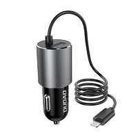 Dudao Car charger Dudao R5ProL 1x USB, 3.4A + Lightning cable 17W (grey)