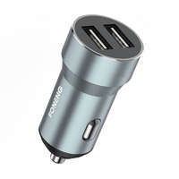 Foneng Metal car charger dual USB Foneng C08 2.4A (silver)