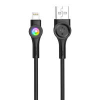 Foneng Foneng X59 USB to Lightning cable, LED, 3A, 1m (black)