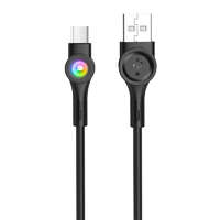 Foneng Foneng X59 USB to Micro USB cable, LED, 3A, 1m (black)