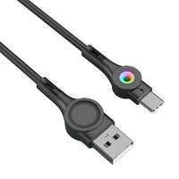 Foneng Foneng X59 USB to USB-C cable, LED, 3A, 1m (black)