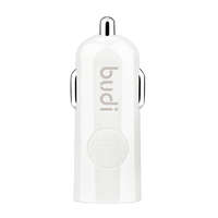 Budi LED car charger Budi 1xUSB-A, 2.4A (white)