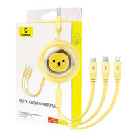 Baseus Charging Cable 3w1 Baseus USB to USB-C, USB-M, Lightning 3,5A, 1,1m (yellow)