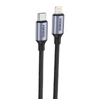 Foneng Foneng X95 Pletený kabel USB-C - Lightning s kovovou hlavou PD 20W 1,2 m (šedý)