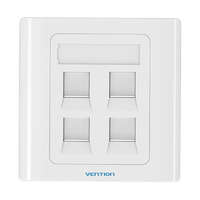 Vention 4-Port Keystone Wall Plate 86 Type Vention IFCW0 White