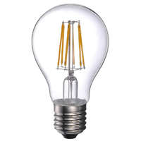 LANDLITE LANDLITE LED filament, E27, 6W, A60, 600lm, 2700K, körte formájú fényforrás (LED-A60-6W/FLT)