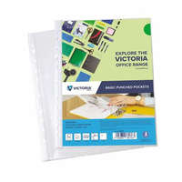 VICTORIA OFFICE Genotherm, lefűzhető, A4, 50 mikron, víztiszta, VICTORIA OFFICE