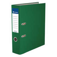 VICTORIA OFFICE Iratrendező, 75 mm, A4, PP/karton, élvédő sínnel, VICTORIA OFFICE, "Basic", zöld