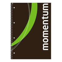 VICTORIA PAPER Spirálfüzet, A4, sima, 90 lap, perforált, lyukasztott, VICTORIA PAPER, "Momentum"