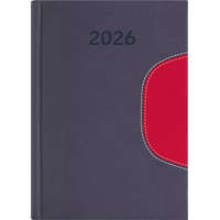 DAYLINER Naptár, tervező, B6, heti, DAYLINER "Memphis", szürke-piros