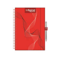 DAYLINER Naptár, tervező, A5, heti, DAYLINER, "InSpiral", piros-piros