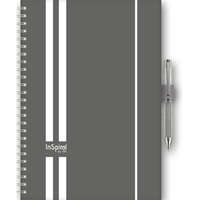 DAYLINER Naptár, tervező, A5, heti, DAYLINER, "InSpiral", szürke-fehér